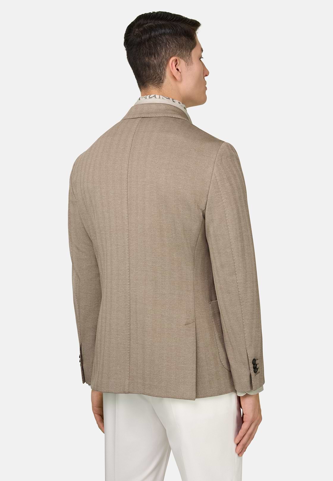 Giacca Resca In Misto Cotone B Jersey, Taupe, hi-res, 3