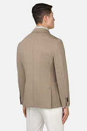 Giacca Resca In Misto Cotone B Jersey, Taupe, thumb, 3