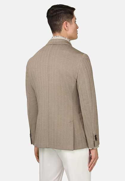 Giacca Resca In Misto Cotone B Jersey, Taupe, hi-res