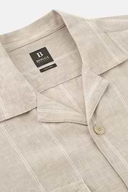 Camisa Rayas Diplomáticas Lino Regular Fit, Arena, thumb, 5