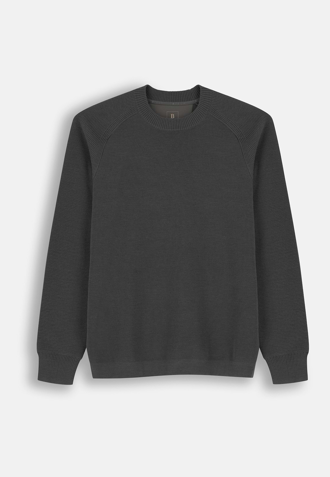 Rundhalspullover aus Merino-Mischgewebe WOOLTECH, Militärgrün, hi-res, 5