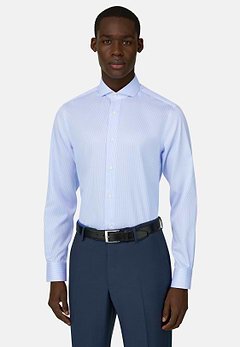 Slim Fit Striped Cotton Shirt