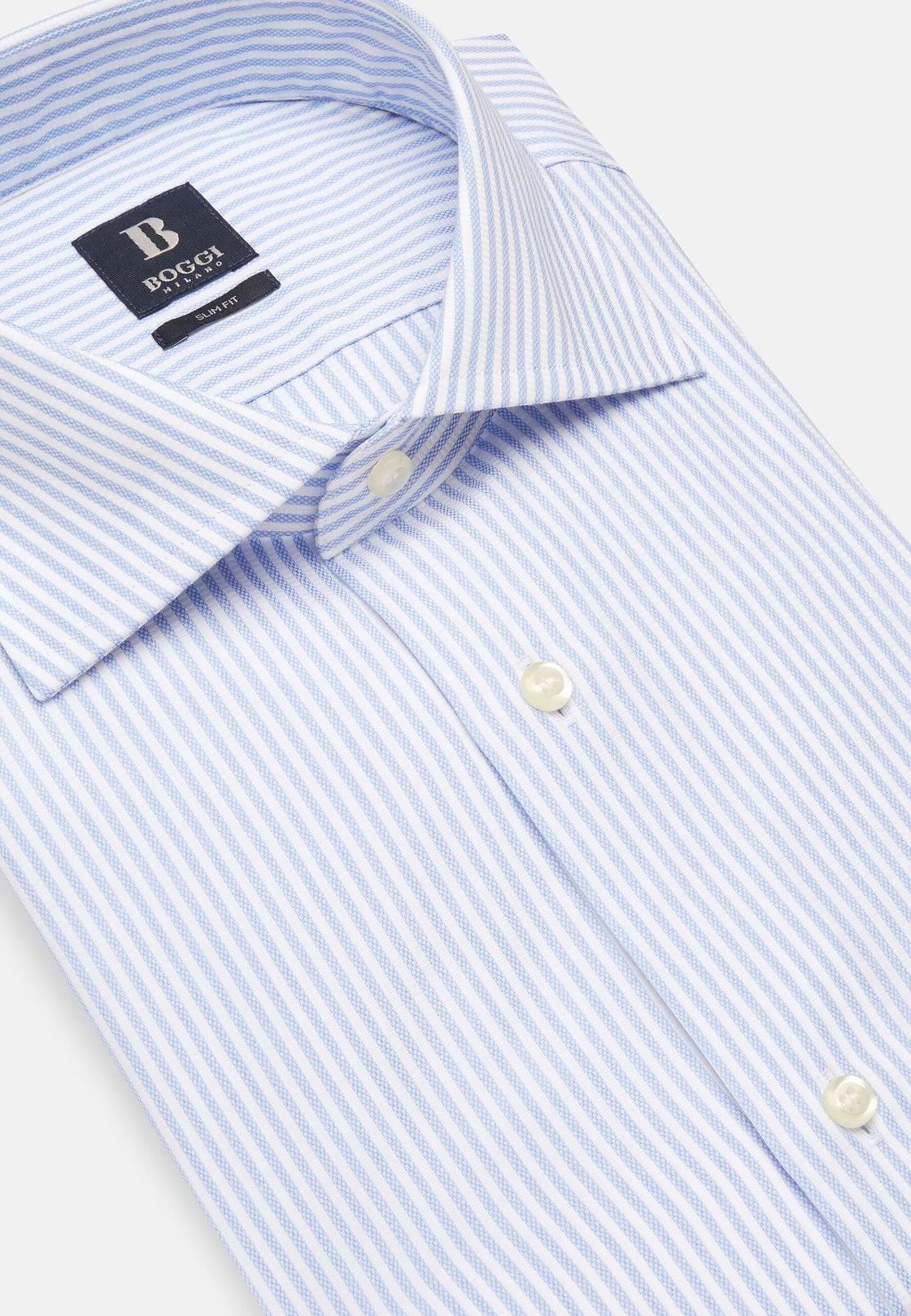 Striped Dobby Windsor Collar Shirt Slim, Light Blue, hi-res