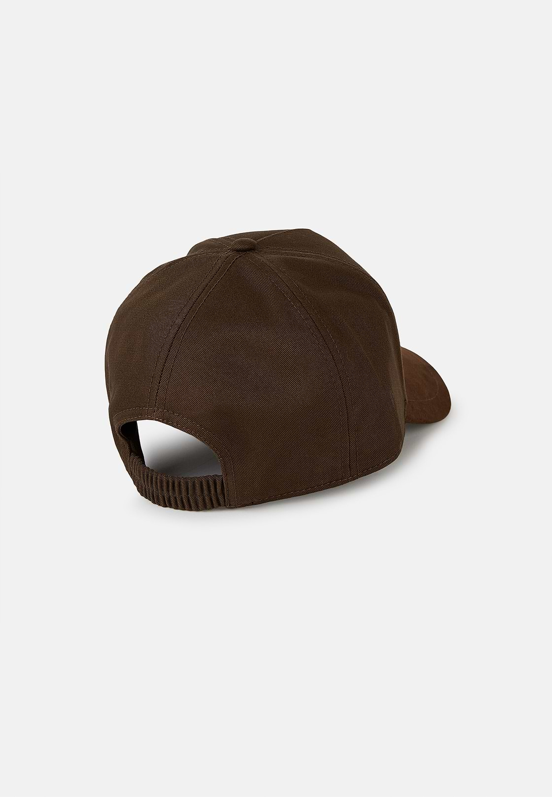 Baseball Cap With Visor And Embroidery in Cotton, Brown, hi-res