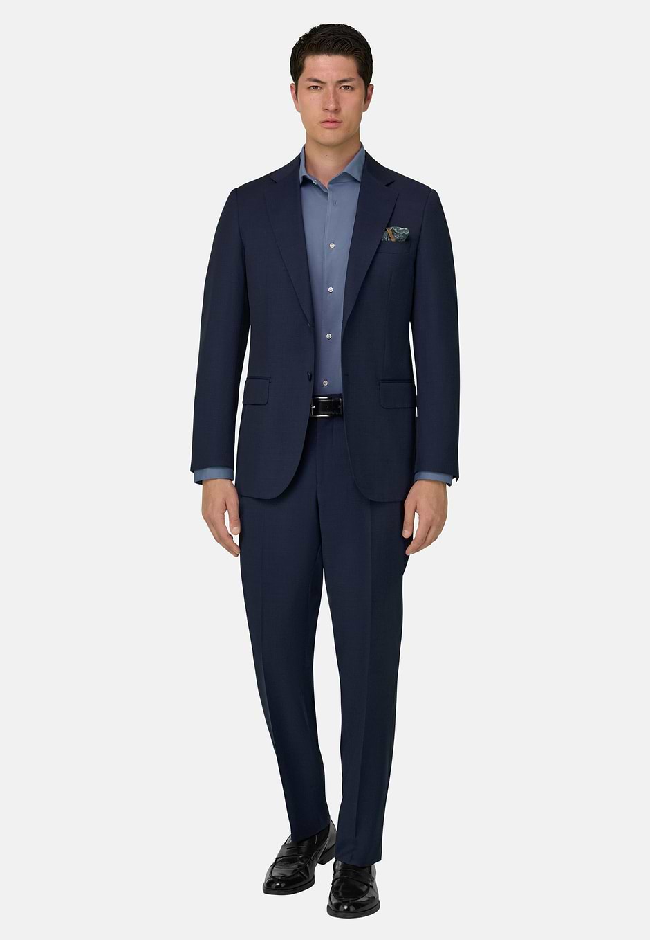 Abito Micro Fantasia In Lana, Blu, hi-res