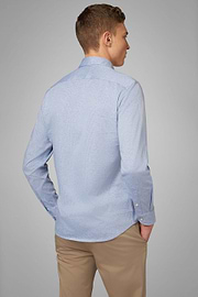 Polo Camicia Azzurra Collo Chiuso Slim Fit, , thumb, 2