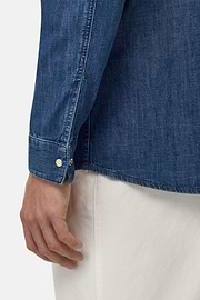 Surchemise En Coton Denim, Bleu, hi-res