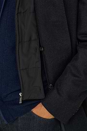 Coat in Wool with Bib, Navy blue, thumb, 5