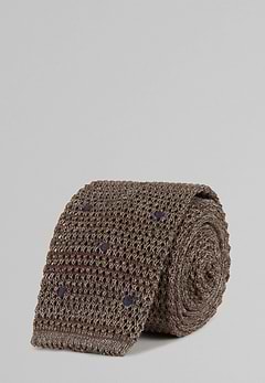 Polka Dot Silk/Cotton Knitted Tie
