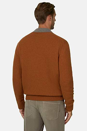 Crew Neck Jumper in Wool Blend, Rot, thumb, 4