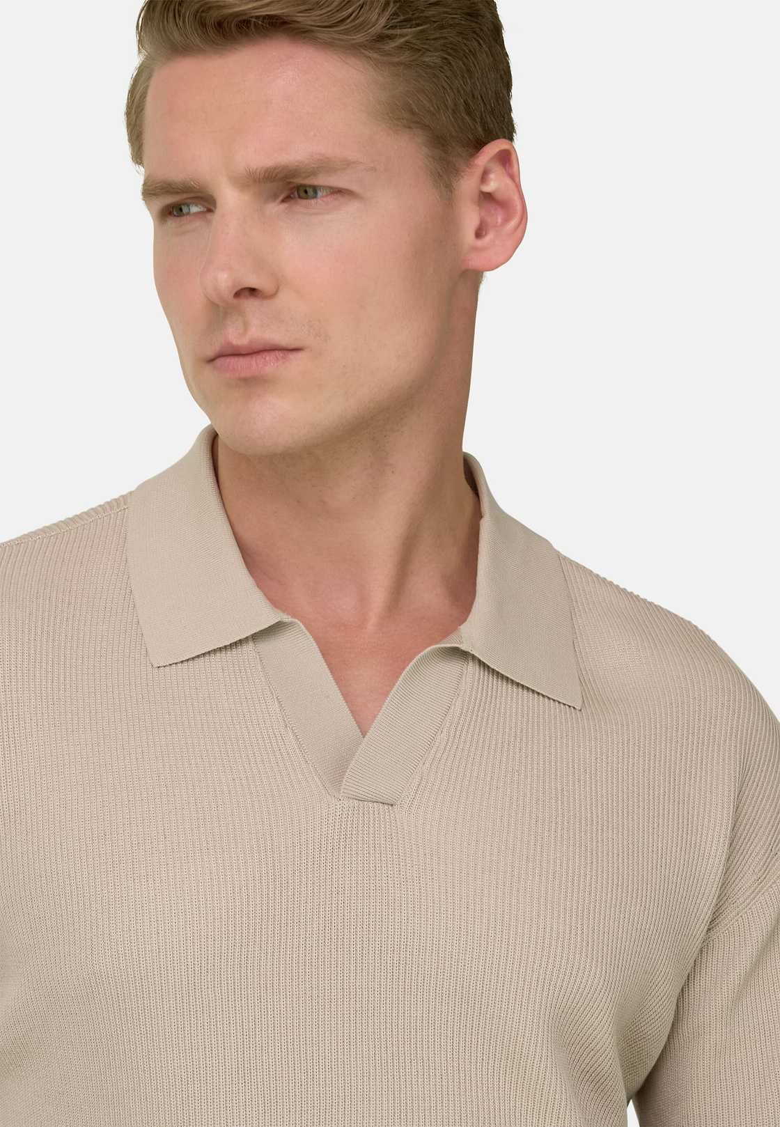 Polo Di Maglia In Cotone Seta, Sabbia, hi-res, 4