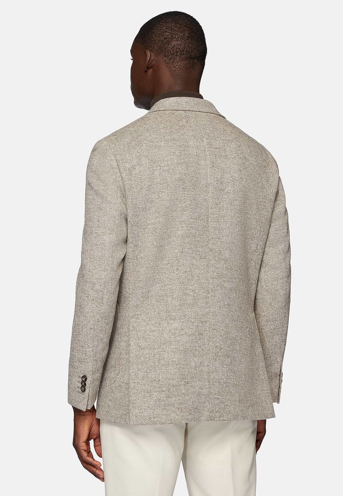 Men's Beige Pure Wool Jacket | Boggi Milano