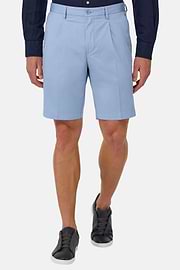 Stretch Cotton Bermuda Shorts, Light Blue, hi-res