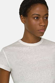 T-shirt en lin stretch, Blanc, thumb, 4