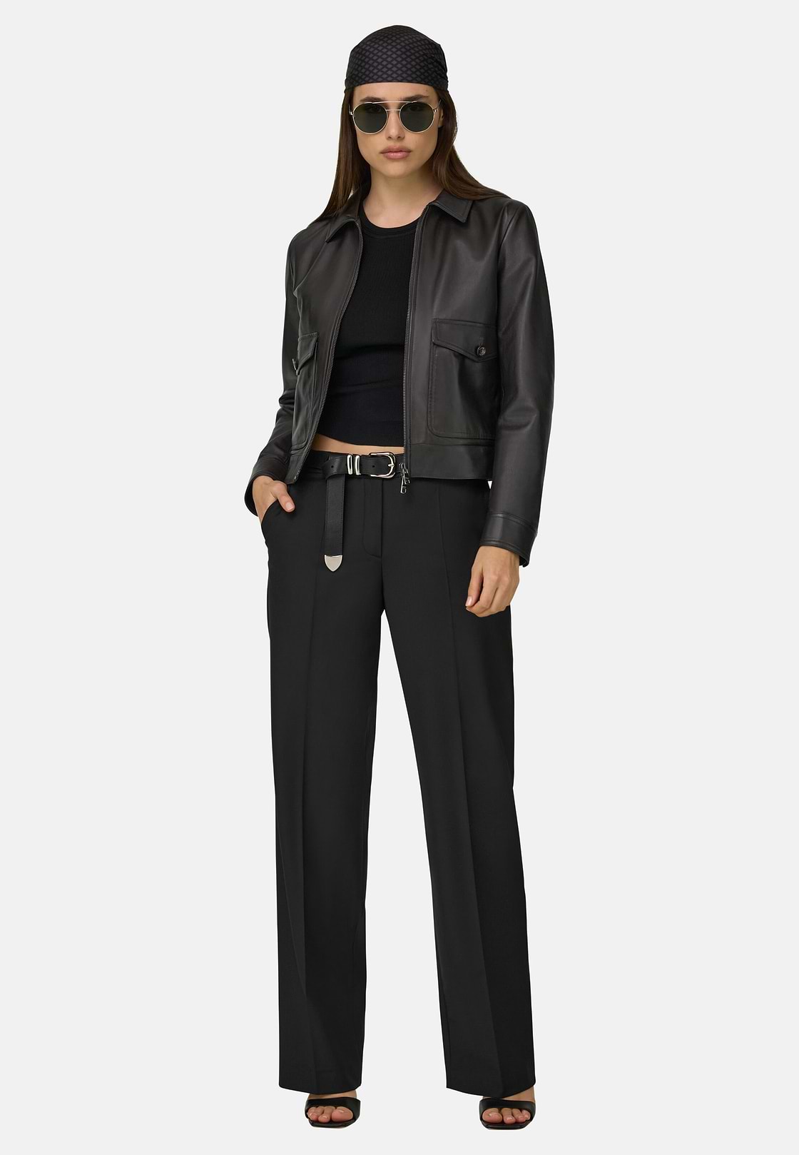 Genuine Leather Jacket, Brown, hi-res, 1