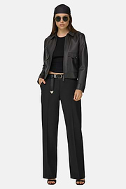 Genuine Leather Jacket, Brown, thumb, 1