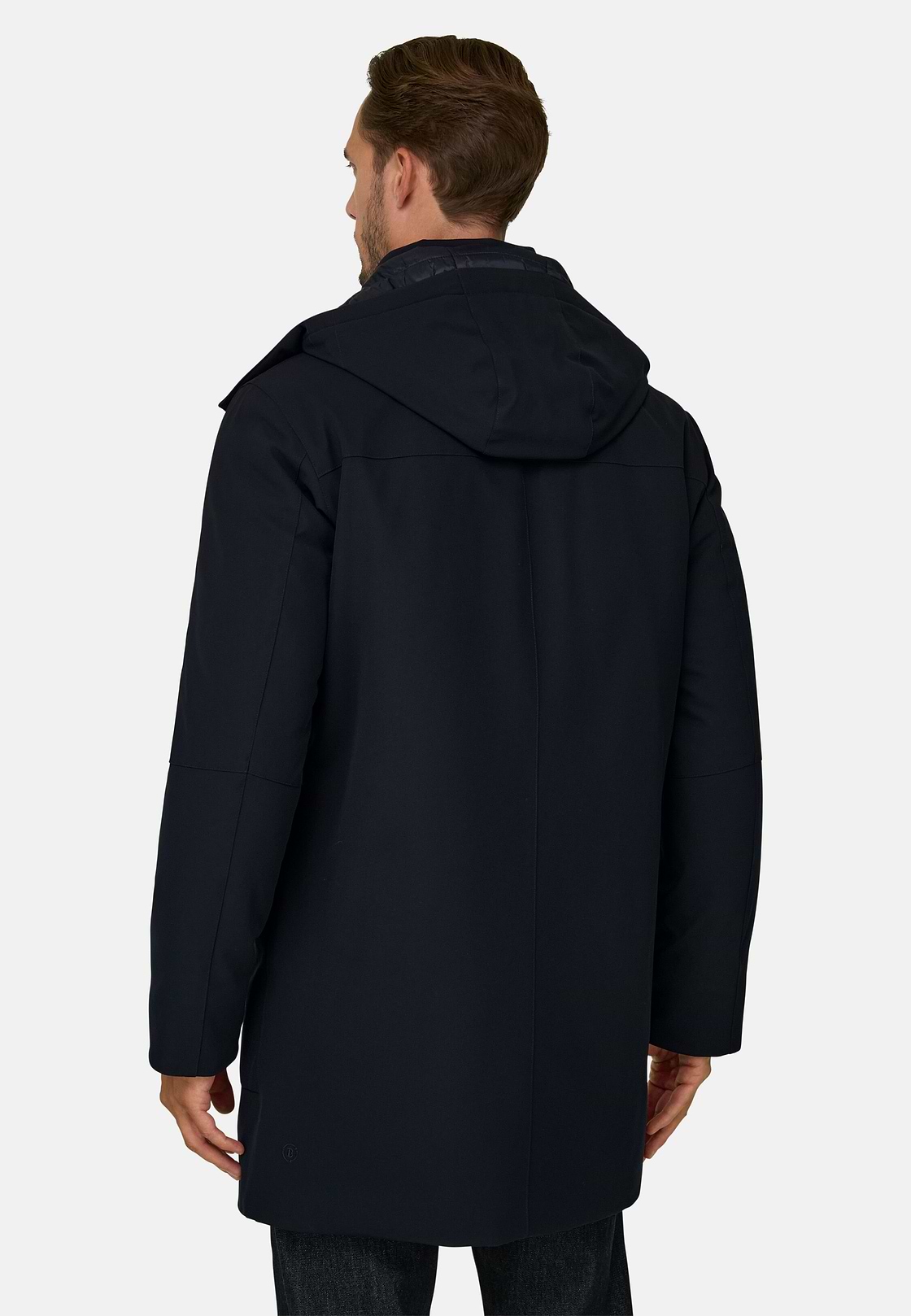 Parka in Technical Fabric B Tech, Navy blue, hi-res, 4