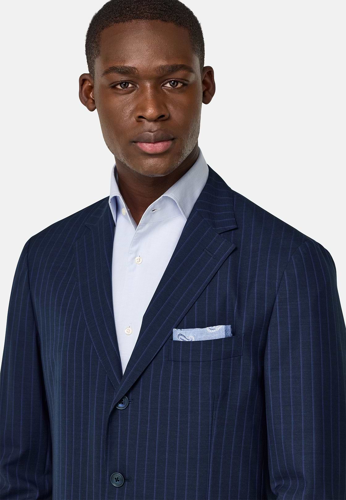 Pinstripe Suit in Pure Tropical Wool, , hi-res, 4