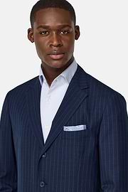 Pinstripe Suit in Pure Tropical Wool, , thumb, 4