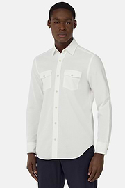 Regular Fit Cotton Shirt, White, hi-res