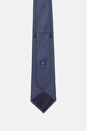 Micro Patterned Silk Tie, Brown, hi-res