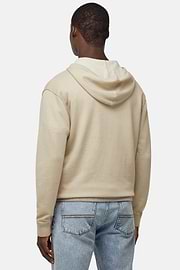 Half Zip Jumper in Cotton, Silk and Cashmere, Sand, hi-res