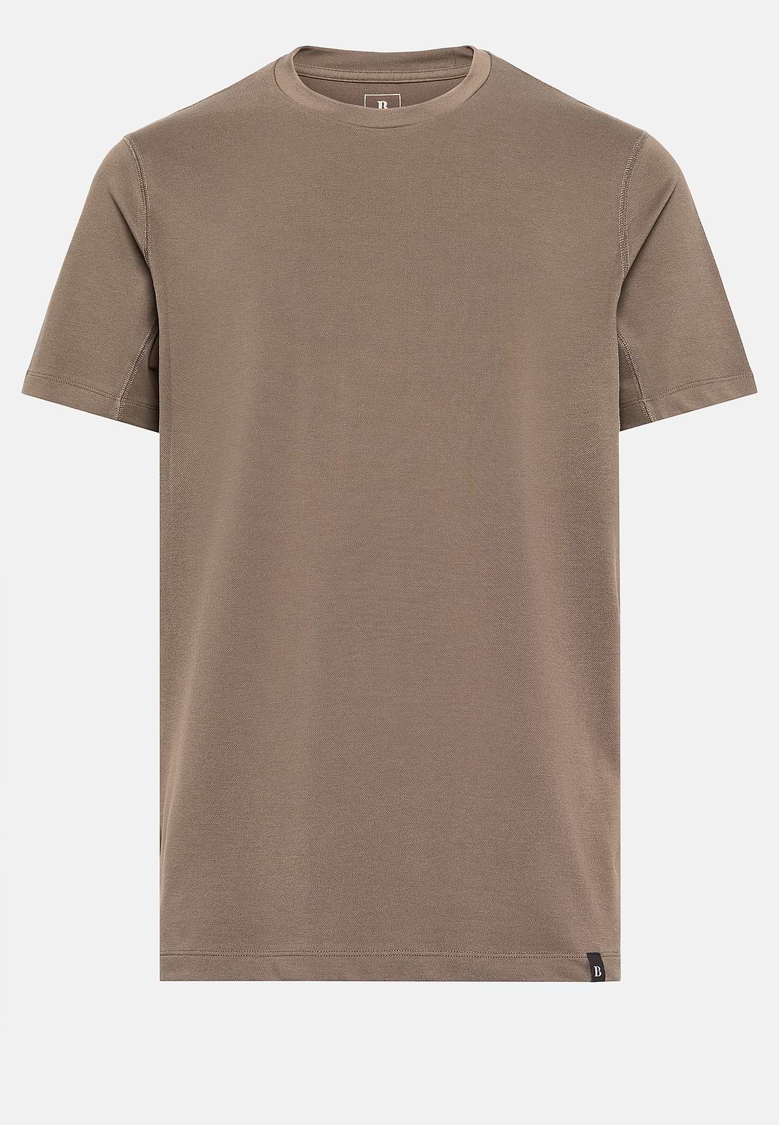 T-Shirt In Piquè Performante, Marrone, hi-res