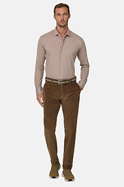Stretch Velvet Trousers, Brown, thumb, 2