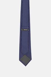 Seidenkrawatte Mit Punktemuster, Navy blau, thumb, 3