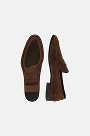 Leather Loafers, Dark brown, hi-res