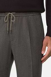 City Trousers in Flannel, Taupe, thumb, 3