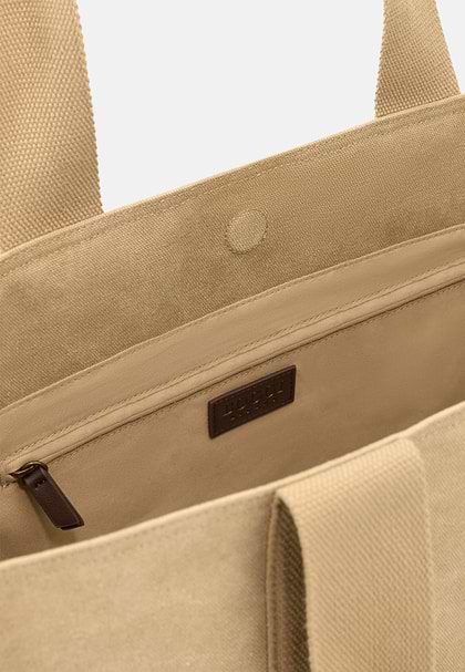 Tote Bag aus Baumwoll-Mix, Beige, hi-res