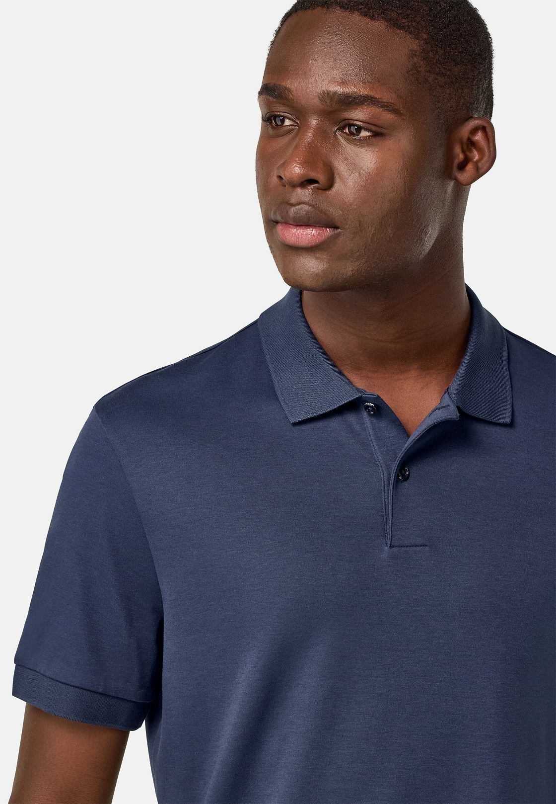 Jersey Polo Shirt, Navy blue, hi-res