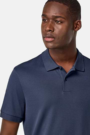 Jersey Polo Shirt, Navy blue, hi-res