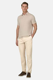 Pantalon En Coton Tencel Extensible, Sable, thumb, 2