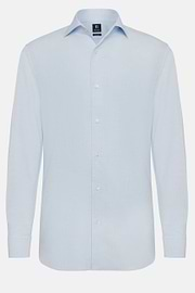 Chemise Bleu Clair En Coton Dobby Regular Fit, Bleu clair, hi-res