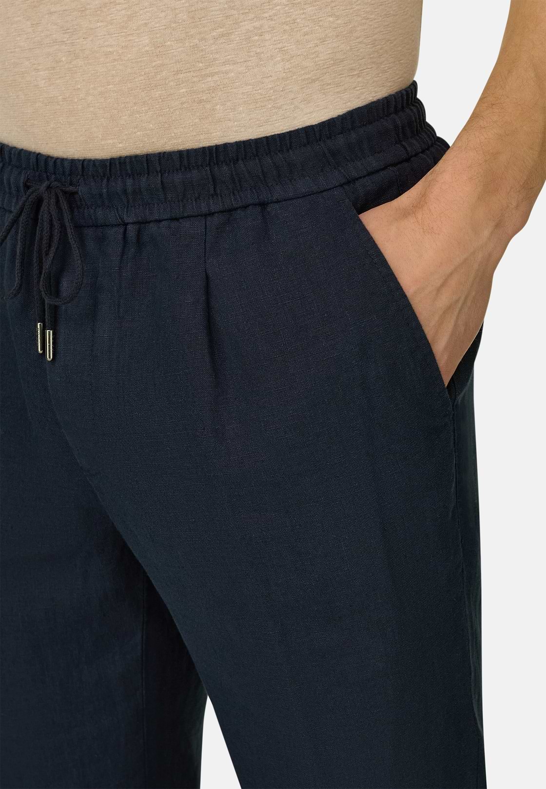 City Linen Trousers, Navy blue, hi-res, 4
