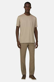 T-Shirt En Coton Tencel, Taupe, thumb, 2
