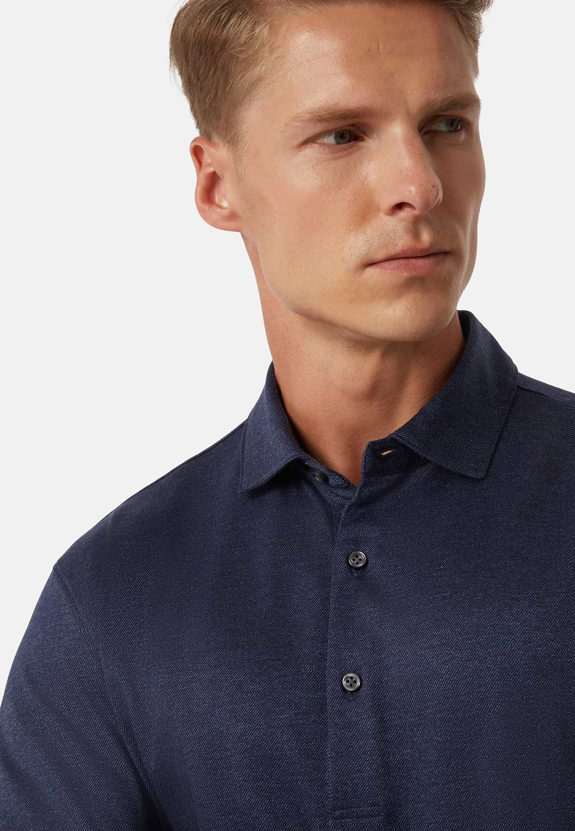 Camisola Polo em Jersey de Algodão Regular Fit, Navy blue, hi-res