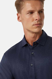 Regular fit poloshirt van jersey katoen, Navy blue, hi-res