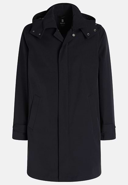 water repellent raincoat b travel style durini, Navy blue, hi-res