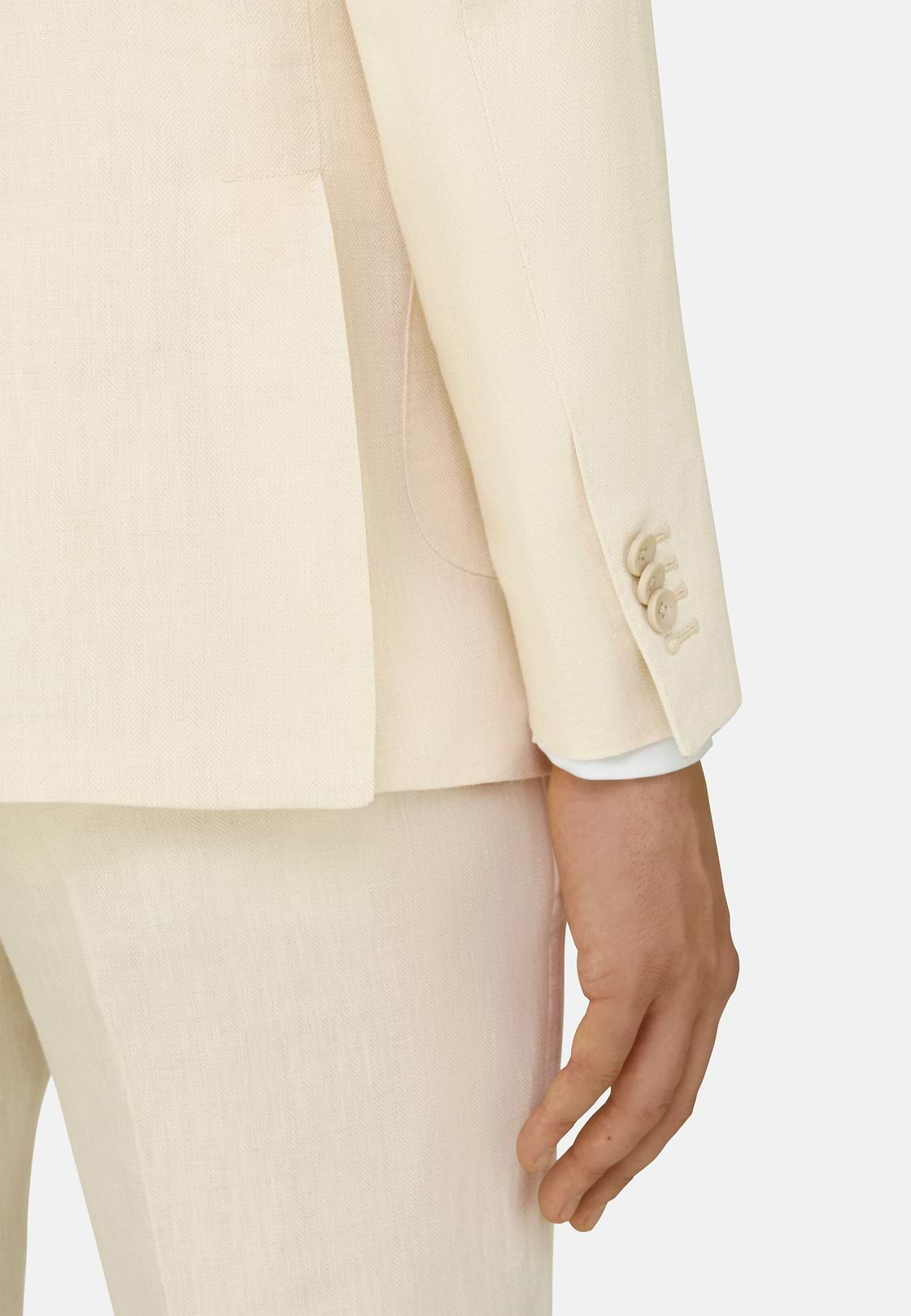 Herringbone Linen Suit, Sand, hi-res, 4