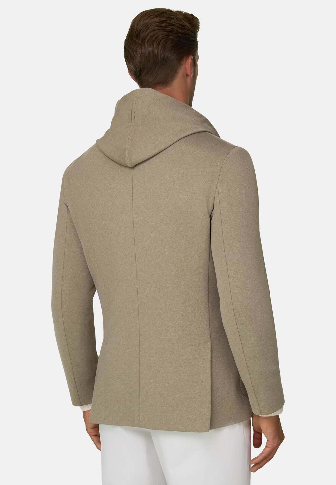 Sweatshirt Blazer Columbus in Cotton Blend B Jersey, Taupe, hi-res, 4