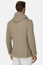 Sweatshirt Blazer Columbus in Cotton Blend B Jersey, Taupe, thumb, 4