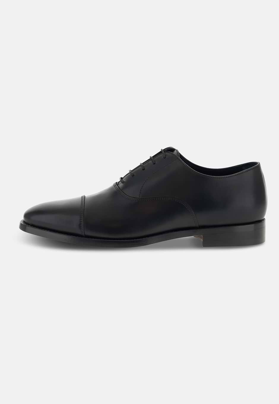 Oxford-Schuhe Aus Leder, Schwarz, hi-res