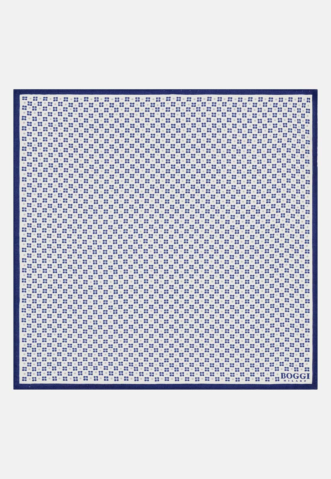 Pochette Motivo Floreale In Seta, Crema, hi-res