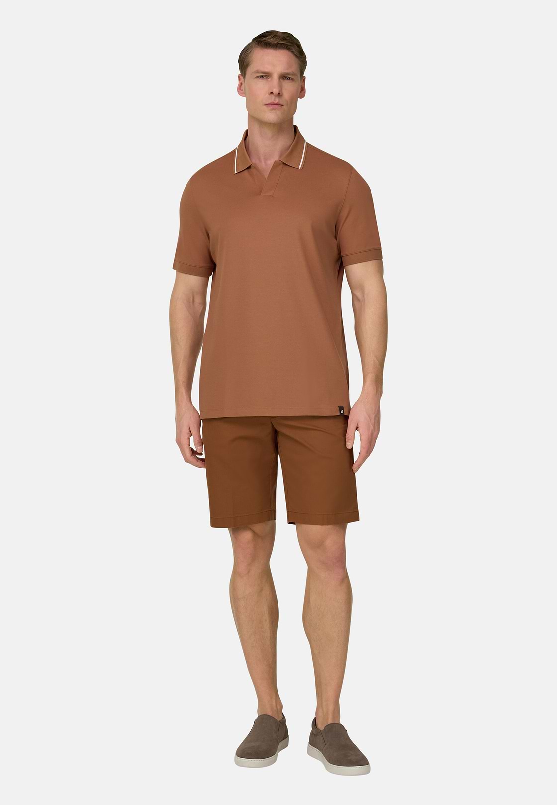 Bermudahose Aus Elastischem Nylon, Orange, hi-res, 2