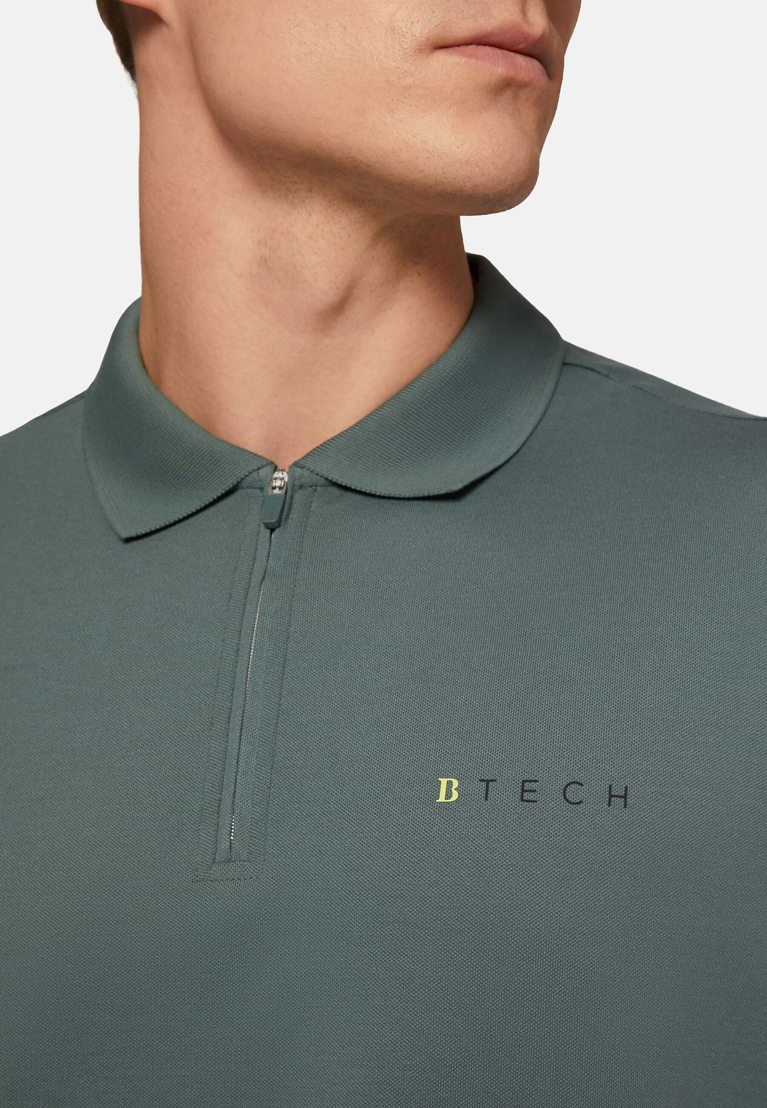 High-Performance Piqué Polo Shirt, Green, hi-res