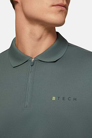 High-Performance Piqué Polo Shirt, Green, hi-res