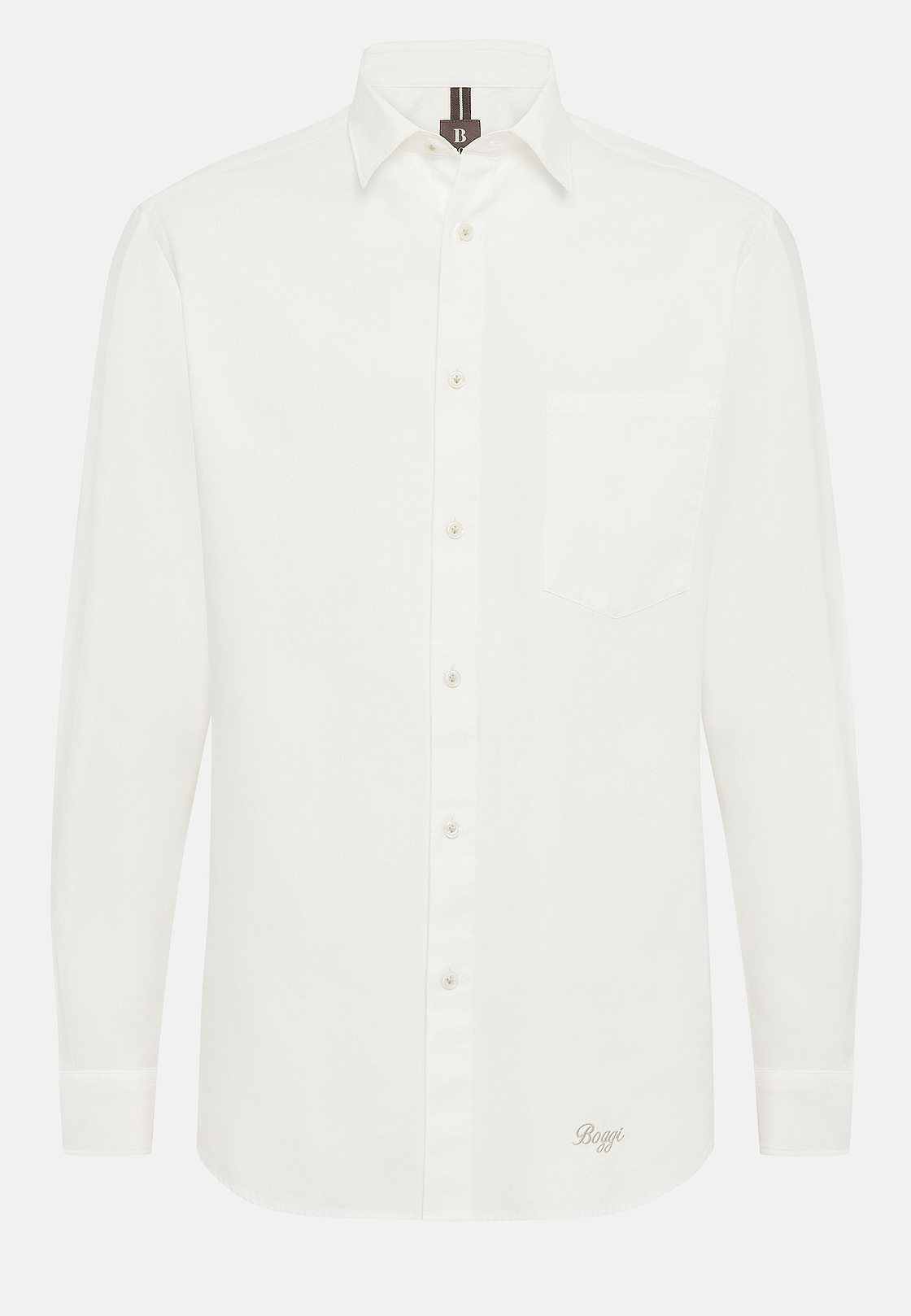 Regular Fit Cotton Shirt, White, hi-res